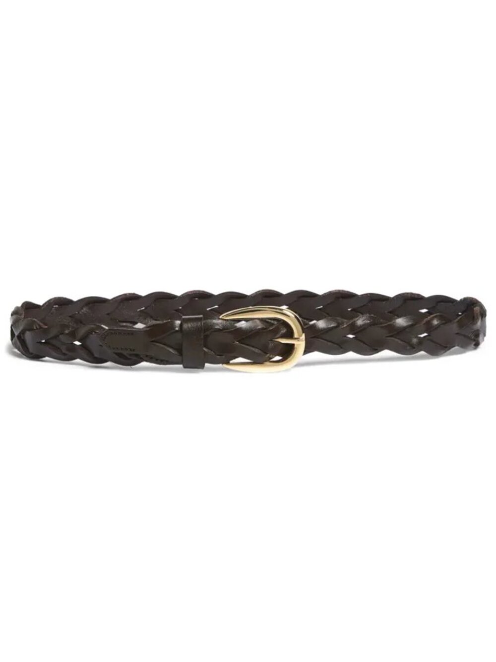 Madewell Braided Leather Belt Size XS/Small • Dark Carob • NWT